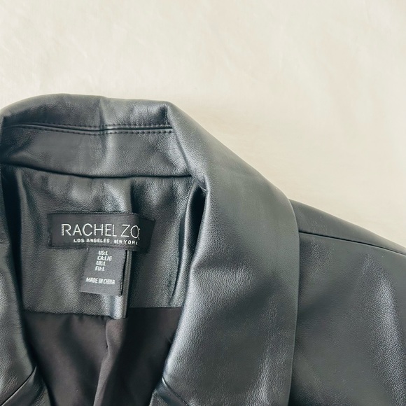 Rachel Zoe Black Leather Blazer - Picture 3 of 4